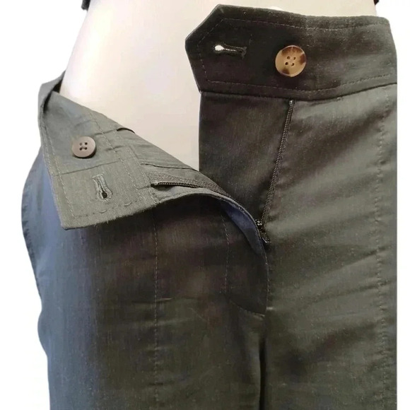 Club Monaco Linen Blend Blue Capri Wide Leg Pants Size 4 - Picture 5 of 10